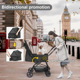 Timati Pet Stroller Dog Strollers for Medium Dogs and Cats with Reversible Handle, 360 Rotating Front Puppy Stroller for Small/Medium Dogs with Mesh Windows 4 Wheels Carts for Outdoor (Black)