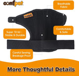 COMFPET Dog Hock Brace for Small Dogs (5-15 lbs), Adjustable Hind Leg Support Wrap for Chihuahua, Pomeranian, Yorkie, Arthritis, ACL Tears & Lameness Relief - Size S