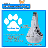Kanemc Dog Sling Carrier for Small Dogs Cat Puppy Pets Up to 16.5lbs, Comfy Hard Bottom Support, Adjustable Padded Shoulder Strap, Hands-Free Dog Carrier Sling Bag for Outdoor Travel
