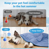 PICK FOR LIFE Cooling Blanket for Dogs, 0.4 Q-MAX Pets Cooling Comforter Throw for Bed Cover, Summer Blanket for Large Dogs Washable, Soft Lightweight Cold Mats for Pet Hot Weathe, 43"×55"/Deep Blue
