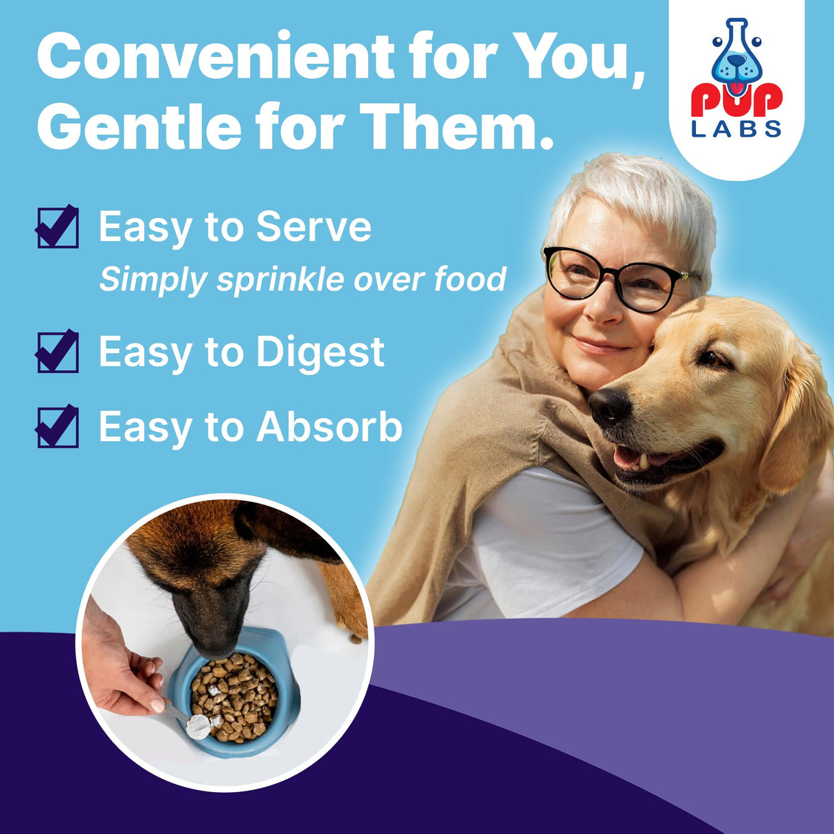 Pup Labs ProDenta, All-Natural Dog Dental Powder for Teeth Cleaning, Dental Powder for Dogs Teeth with Breath Freshener. Easy to use for Tartar Removal and Leaky Gums. Made in USA, 30 Servings