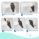 Petdream Dog Rear Leg Sleeve to Stop Licking, Upgraded Leg Shap to Stop Slipping, for TPLO Surgery, Skin Conditions, Wounds, Breathable Soft Fabric (Black, Right Leg, XS)