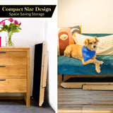 BRIKY 19.5" H Dog Stairs for Small Dogs, Non-Silp Wooden Dog Steps for Bed and Couch, Foldable 3-Step Pet Stairs for Medium Dogs and Old Cats, No Assembly Required