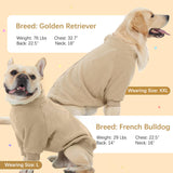 BRKURLEG Dog Sweater, Turtleneck Thick Dogs Sweatshirts Fleece Sweater, Dog Winter Coat for Small Medium Large Dogs, Pet Warm Sweaters with Zipper, Pullover Jacket with Sleeve (Light Coffee, XXL)