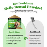 Dog Teeth Cleaning Powder, Dog Dental Powder and Cats Breath Freshener, Plaque Off Pet Tooth Cleaning lab co, Bad Breath & Tartar Remover for Dogs, Dog Teeth Cleaning with Enzymes- 60-Day Supply -Mint