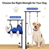 Foldable Dog Grooming Table Arm – Adjustable 28"-41" Clamp Arm with Hammock, No-Sit Holder for Small Dogs – Grooming Table for Dogs at Home or Salon