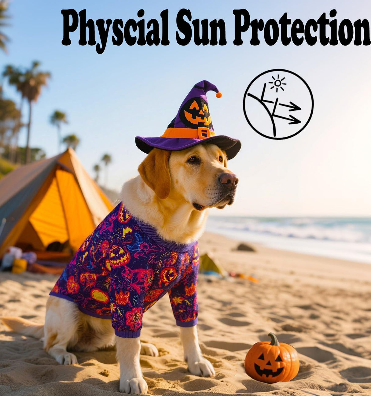 Dog Shirt for Large Dogs Neon Halloween Pumpkin Ghost Pajamas for Medium Large Dogs XL, Halloween