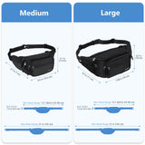 ProCase Fanny Pack Waist Packs for Men Women, Waist Bag Hip Pack for Travel Hiking Running Outdoor Sports -Black, Medium