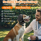 Dog Calm Hoodie Ear Wraps for Dogs, Waterproof Dog Swim Cap, Ear Cover Muffs for Anxiety Relief Noise Cancelling, Dog Head Warp Ear Protection for Hematoma Fireworks Bath Swim Blow Drying(M,Greyd)