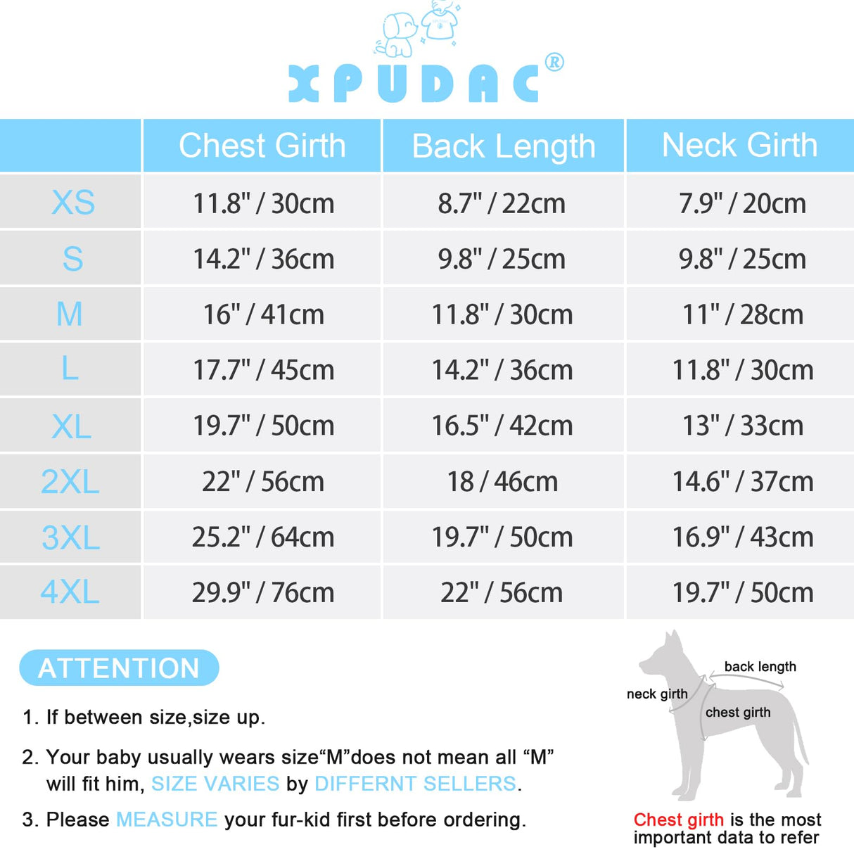 XPUDAC 4 Pack Dog Sweaters Comfy Dog Clothes with Sleeves Puppy Shirts Pullover Pet Sweatshirt for Small Medium Large Dogs Boy Girl Doggy Outfits Cat Apparel, Blue, M