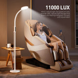 FBBJFF Light Therapy Lamp 11000 Lux, LED UV-Free Sunlight Lamp,Full Spectrum Happy Therapy Lamp with 10 Adjustable Brightness Levels, 2 in 1 Retractable Floor Light Therapy Lamp
