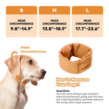LEOTRAG Dog Calming Hoodie, No Shake Ear Wraps for Dogs, Adjustable Dog Ear Muffs for Noise Protection, Ear Wrap Head Cover for Anxiety Relief & Hematoma (Vitality Orange, L(Head Circle:17.7"-23.6"))