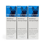 Sentrx - Ocunovis Gel Eye Drops for Dogs and Cats with Dry Eyes, Hydrating Cat and Dog Eye Drops with Hyaluronic Acid, Non-Blurring and Non-Stinging Artificial Tears, 5 ml, 3 Pack