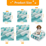 Maidewow Waterproof Pet Blanket,Dog Bed Covers Couch Sofa Stylish Jacquard Pets Throw Blankets for Puppy Cats Washable Reversible Furniture Protection Covers (Blue Wave,L)