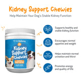 Pet Wellbeing Kidney Support Chewies for Dogs - Vet-Formulated - Supports Healthy & Stable Kidney (Renal) Function, Normal Fluid Balance & Energy Levels, Rehmannia, Astragalus - 90 Soft Chews