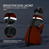 Kuoser Dog Coat, 2 in 1 Dog Jacket with Harness Built in, Winter Waterproof Puppy Puffer Jacket Snowsuit for Small Medium Large Dogs, Cold Weather Reflective Pet Fleece Hunting Vest with Zipper