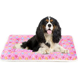 Mora Pets Dog Bed Crate Pad Ultra Soft Pet Bed with Cute Star Print Washable Crate Mat for Large Medium Small Dogs Reversible Fleece Dog Crate Kennel Mat Cat Bed Liner 29 x 21 inch Pink