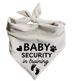 Baby Security in Training Dog Bandana Pregnancy Announcement Natural Cream Minimal Style (X-Large)