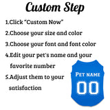 Customized Dog Jersey Shirt, Breathable Doggy Football Tee, Lightweight Sleeveless Vest Pet Clothes Personalized Pet Shirt Custom with Name/Text/Photo/Logo（Custom Dog Jersey）
