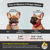 Dog Helmet for Small Breed Cool Pet Motorcycle Helmet with Drop-Down Clear Visor (with Rivets)