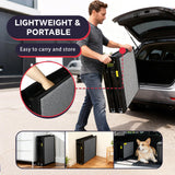 PENSUN Dog Ramp for Car, 71" x 20" Foldable Pet Ramp with Non-Slip Rug Surface, Portable Dog Car Ramp for Medium & Large Dogs Up to 250LBS Enter SUV Car & Truck
