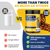 BFDEREN Dog Allergy Chews Probiotics for Dogs Yeast, Itchy Skin and Itchy Ears Itch Relief Immune Pre Probiotic Chews for Pet Digestive Health Anti Itch