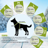 EMUST Dog Coat Winter, Waterproof Pet Snow Jacket for Winter, Adjustable Small/Medium/Large Dog Coat, Green, L