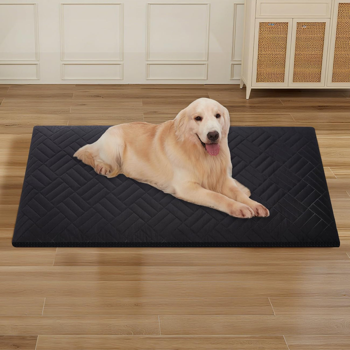 YJGF Dog Mat for Back Seat Extender for Dogs,Dog Bed for Car,Hard Bottom Car Seat Cover for Dogs,Pet Cover for Hammock for Car (Black, for car Back seat Extender)