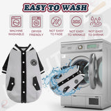 BEAUTYZOO Dog Sweaters for Small Medium Large Dogs, Dog Hoodie Warm Fleece Dogs Winter Clothes Cute Stylish Boy & Girl Dog Sweatshirts, Grey Sport Coats Baseball Uniform Jackets for Puppy, M