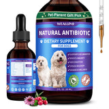 Dog Antibiotics Support - Natural Antibiotics Care for Dogs Herbal Supplement for Cough Allergy Itch Relief Immune Support Dog UTI Comfort for All Breeds & Ages - 60 ml/2 Fl Oz Bacon Flavor