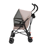 Foldable Pet Stroller for Small Medium Dogs & Cats up to 22 lbs, Lightweight Travel Buggy with Safety Leash, Cup Holder, Breathable Mesh & Quick Fold Wheels