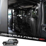 Rear Seat Cargo Net Pet Barrier Compatible with Jeep Wrangler JK JL Gladiator JT 2 Door 4 Door 2007-2023 (Black)