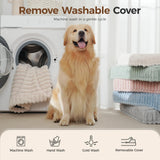 Orthopedic Dog Bed for Extra Large Dog, Waterproof Pet Bed for Crate,Non-Slip Bottom and Egg-Crate Foam with Removable Washable Cover Crate Bed,Grey,41"x27"x4"