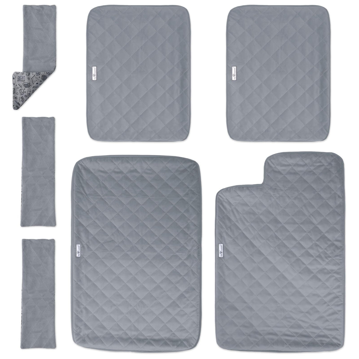 Paw Inspired Fitted Fleece Liners for Ferret Nation, Critter Nation Cage for Ferrets, Rats, Chinchillas, Hedgehogs & Other Small Animals (Gray, Double Unit Set)