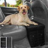 LIONROGE Car Back Seat Extender for Large Dogs up to 200lbs,Dog Car Back & Front Seat Extender with Storage,Prevent Your Dogs from Falling Off The Seat