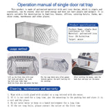 Humane Mouse Trap, [2024 New] Single Door Continuous Rat Hole Mouse Trap, Combined Automatic Continuous Rat Traps Cage, Easy to Set Mice Catcher for Indoor and Outdoor, Sensitive Pedal Rat Trap (1pc)