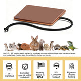 PetTemp Small Animal Heating Pad, Small Animal Bed, Outdoor/Indoor Winter Thermal Heating Pad for Rabbits, Guinea Pigs & Chickens, Waterproof & Chew-Resistant, Energy-Efficient (S:11.8" x 8.2“)