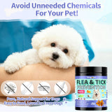 Flea and Tick Prevention for Dogs Chewables – 500 Crunchy & Creamy Tasty Chews, Natural Dog Flea and Tick Treatment Chewable, Oral Flea Chews Supplement for Dogs Puppies, All Breeds & Ages, Chicken