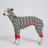ESCCBOO Italian Greyhound Onesie Clothes, Turtleneck Striped Shirt for Whippets Puppy, Light and Thin Shirt for Spring and Summer (Small)