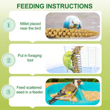 MEILLEURE 2LB Spray Millet Bird Treat for Parakeets, Natural Sun-Dried Birds Millet Spray for Parrots, Finches, Cockatiel, Budgie & Hamster, Bird Food Bulk