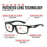GUNNAR - Premium Gaming and Computer Glasses - Blocks 35% Blue Light - Enigma, Onyx, Clear Tint
