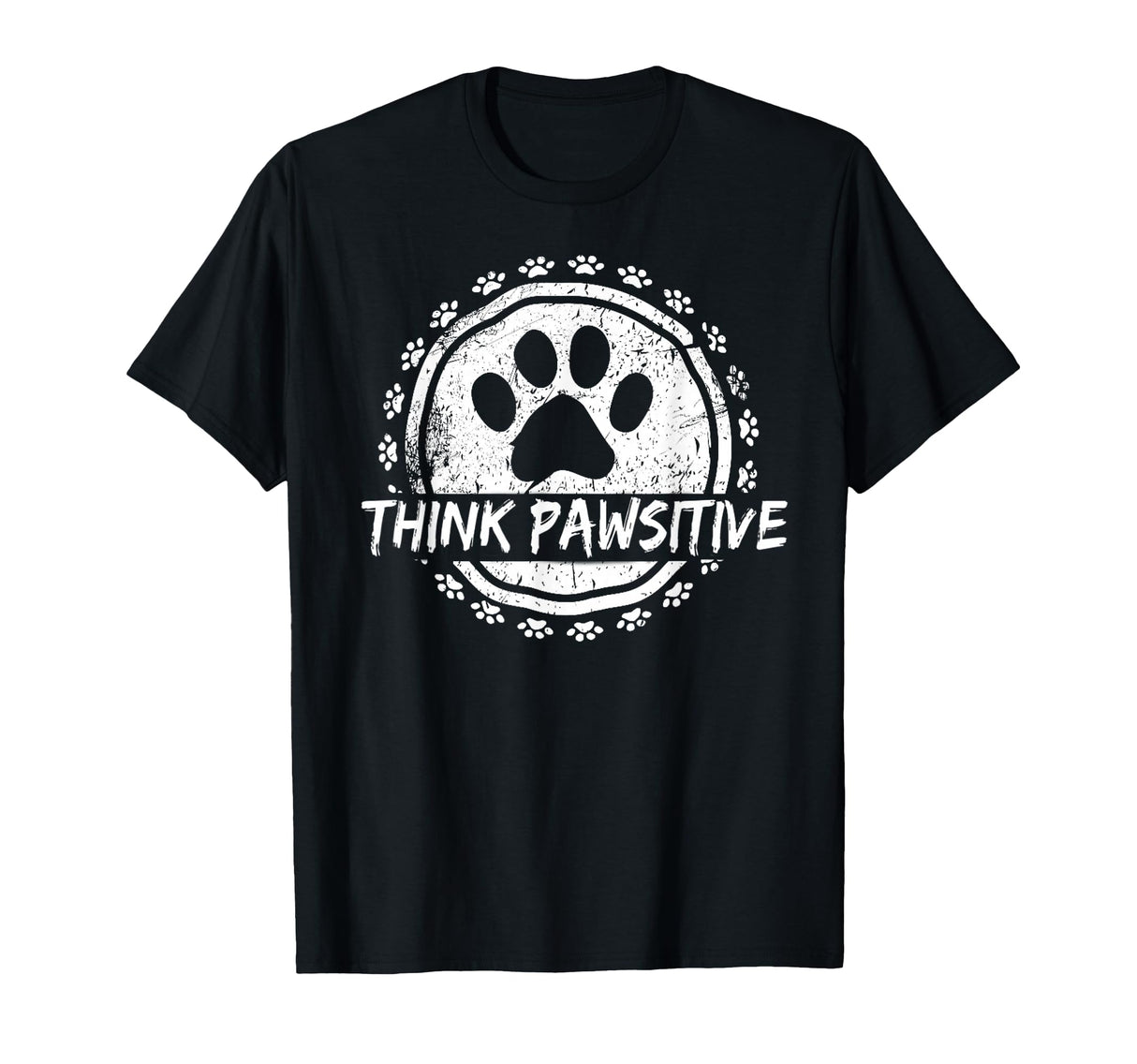 Dog Paw print Pawsitive Pet lover T-Shirt