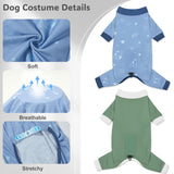 4 Pack Dog Pajamas Pet Costumes Dog Jammies Onesies Sweatshirt Adjustable Breathable Stretchy Clothes for Puppy Small Medium Large Dogs Girls Boys,XS