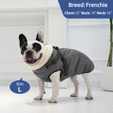 Dog Winter Coat with Harness Built in Warm Puffer Dog Jackets for Small Medium Large Dogs Windproof Waterproof Outfit with Plush Lining and Reflective Stripes (Blue, L)