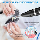 Ni-SHEN Plaque and Tartar Remover, Dog Ultrasonic Teeth Cleaner Toothbrush for Tartar and Stains with LED Light, 5 Modes Low Noise Sonic Tooth Cleaning Kit Tool for Dogs (Black)