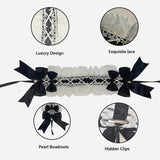 FLAdorepet Large Dog Dress Maid Costume with Headband,Halloween Lolita Costume Outfits,Puppy Christmas Holiday Wedding Princess Dress (Black, XX-Large(Fit 60-80LBS))