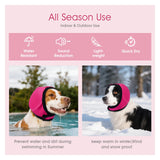 AuraPaw Dog Calming Hoodie for Noise Reduction Anxiety Relief,Dogs Ear Head Cover,No Shake Ear Wraps for Dogs,Dog Ear Headband Muffs Head Wraps for Grooming Firework Force Drying,Rosered,L