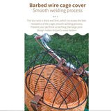Wicker Bike Basket for Small Dogs Cats Pet Carrier Front Basket with Wire Mesh Cover (Honey Color)