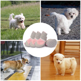 Soft Dog Shoes for Small Dogs,Dog Paw Protector for Outdoor Activities, Anti-Slip Dog Boots Size 2,Pink