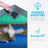 Paw Inspired PopCorner Guinea Pig Cage Liners | Washable Fleece Bedding or Pet Bed Mat for Small Animals | Super Absorbent Pee Pad with Reinforced Corners and Waterproof Bottom (C&C 2x4, Gray)